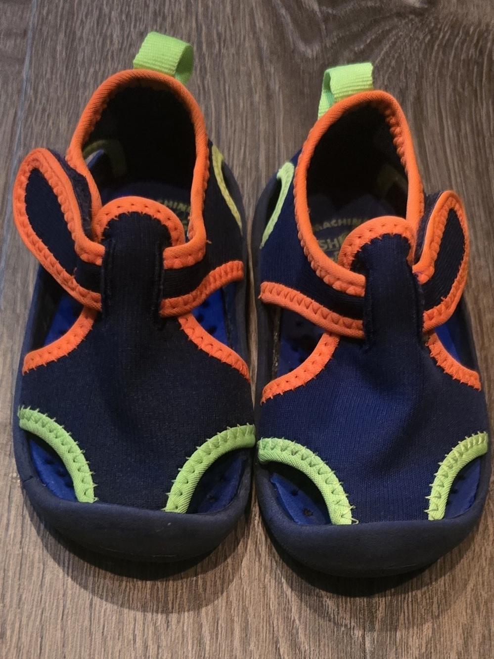 Toddler Boys/Unisex Size 4 OshKosh B'gosh Water Shoe/Sandal Blue/Orange/Green